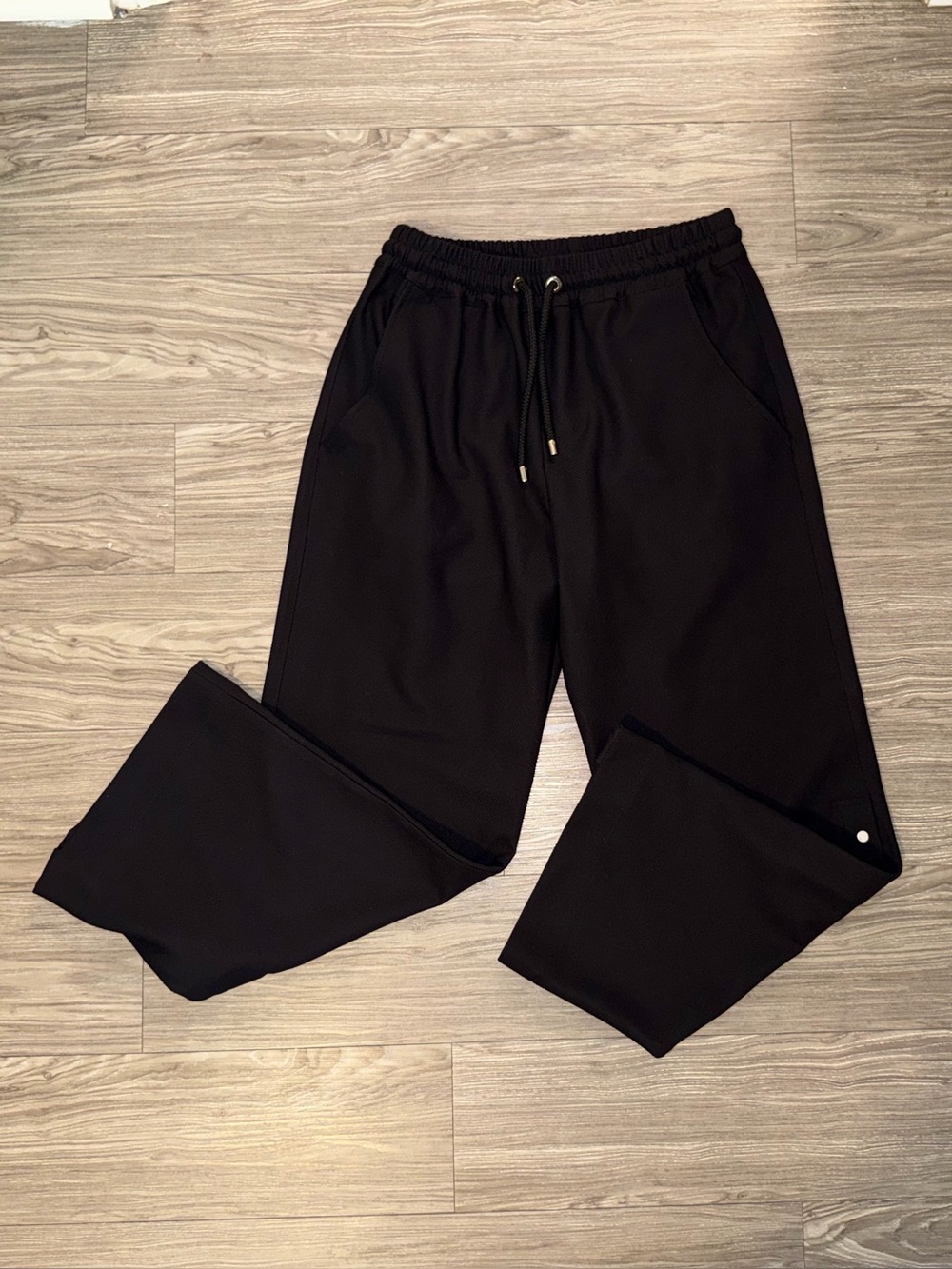 Benklark Off-Court Pleated Pants Textured Black Men’s Sz Large With Snaps